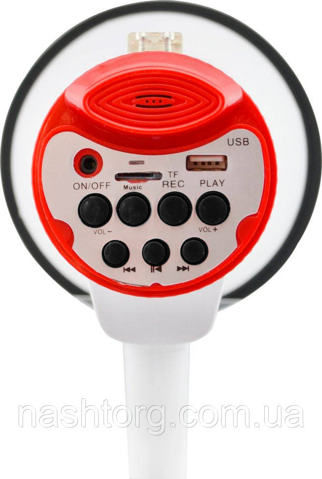 Громкоговоритель с микрофоном Megaphone ER-55U 25 W Белый, рупор для усиления голоса | гучномовець (NT) - фото 2 - id-p1516799438