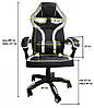Ігрове геймерське крісло Bonro B-827. Колір зелений, фото 5