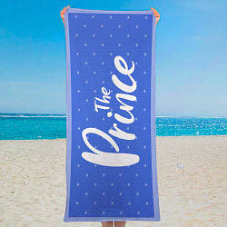 Рушник пляжний з принтом The prince, 150х70 см