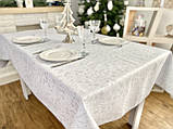 Скатертина двостороння водовідштовхуюча 140 х 140 см., Новорічна, фото 4
