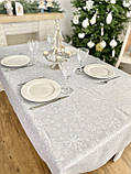 Скатертина двостороння водовідштовхуюча 140 х 140 см., Новорічна, фото 5