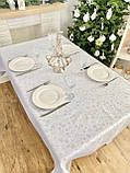Скатертина двостороння водовідштовхуюча 140 х 140 см., Новорічна, фото 8