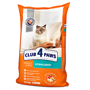 Клуб 4 Лапи Premium Sterilised для стерилізованих кішок із куркою 14 кг