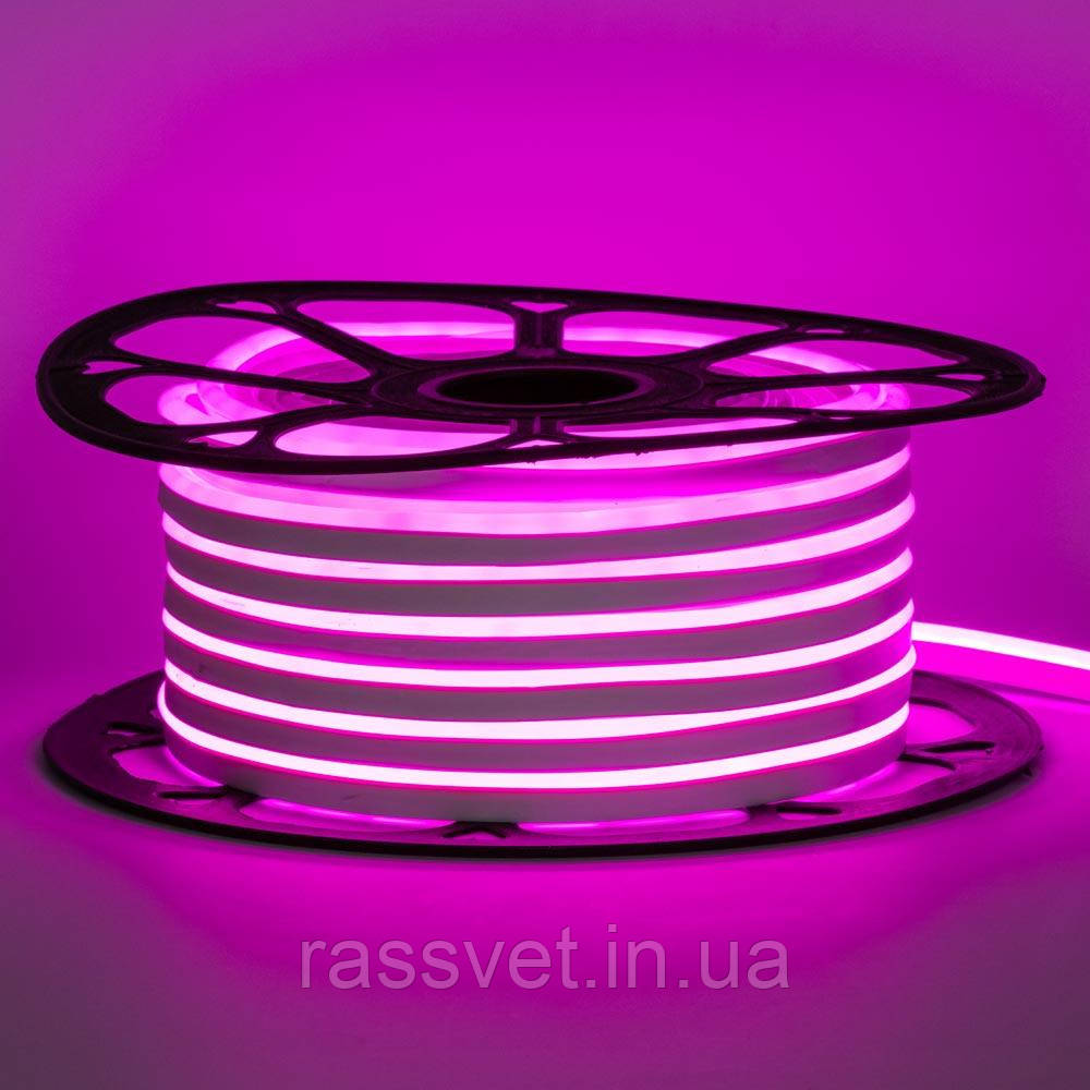 Неонова світлодіодна стрічка рожева AVT-1 220V smd2835 120LED/m 7W/m IP65, 1м