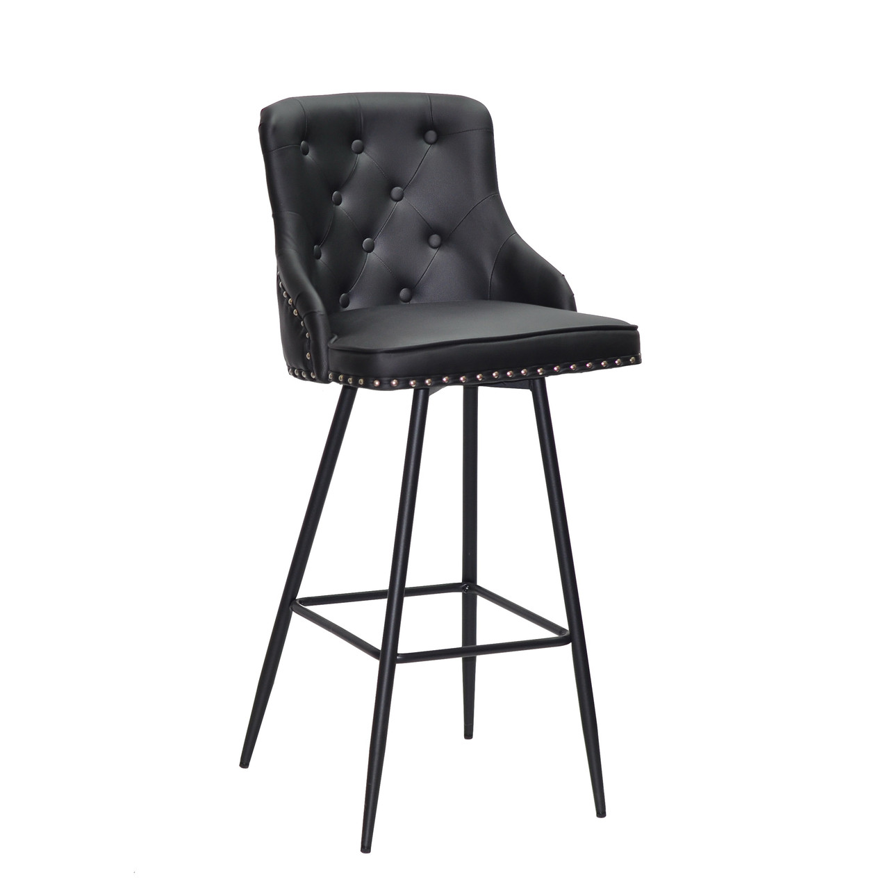 Барний стілець Olimp Bar 75-ML еко шкіра, чорний