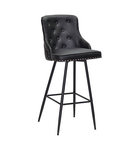 Барний стілець Olimp Bar 75-ML еко шкіра, чорний, фото 2