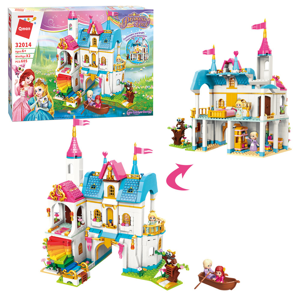 Конструктор Qman 32014 "Princess Leah": Озеро, замок принцеси, меблі, фото 1