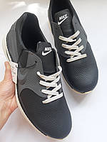 Чорні шкіряні чоловічі  кросівки  Nike 42-46р. чорные кожаные кроссовки 42