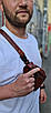 Шкіряна чоловіча сумка на пояс бананка зручна міська якісна молодіжна Katana, фото 8