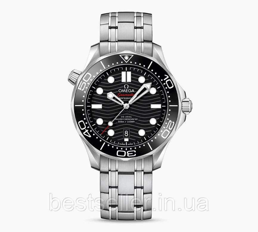 Часы OMEGA SEAMASTER 42 MM BLACK SILVER. AAA