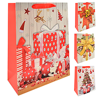 Новорічний Пакет паперовий L "Gift" 31х40х12см TL00303-L