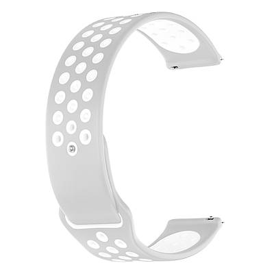 Перфорований ремінець для Huawei Watch GT 2 46mm / GT 2 Pro / GT 3 / 3 Pro / GS Pro сіро-білий