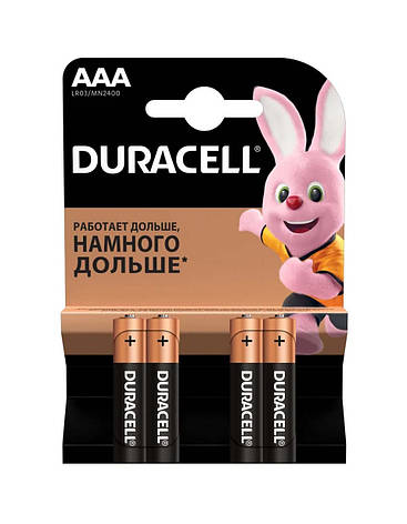 Батарейка DURACELL AAA LR03 1.5 В 1 шт, фото 2