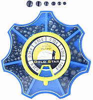 Набор грузил дробинок Gold Star Lead Set 110 гр 0,25-1,4 гр