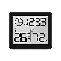Термогігрометр/ термометр/гігрометр/ прилад для вимірювання вологості та температури повітря з годинником Hygrometer