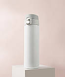 Термос для чаю/кави з шийкою для пиття й захистом від відкриття сталевий Auto 500 мл білий (LB-29914), фото 4