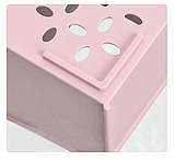 Органайзер/підставка для косметики настільний з висувними шухлядами Cosmetics Organizer рожевий (СО-28997), фото 6