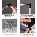 Кошик для білизни розкладний із 3 відсіками для сортування темних, кольорових і світлих речей Laundry Basket, фото 2