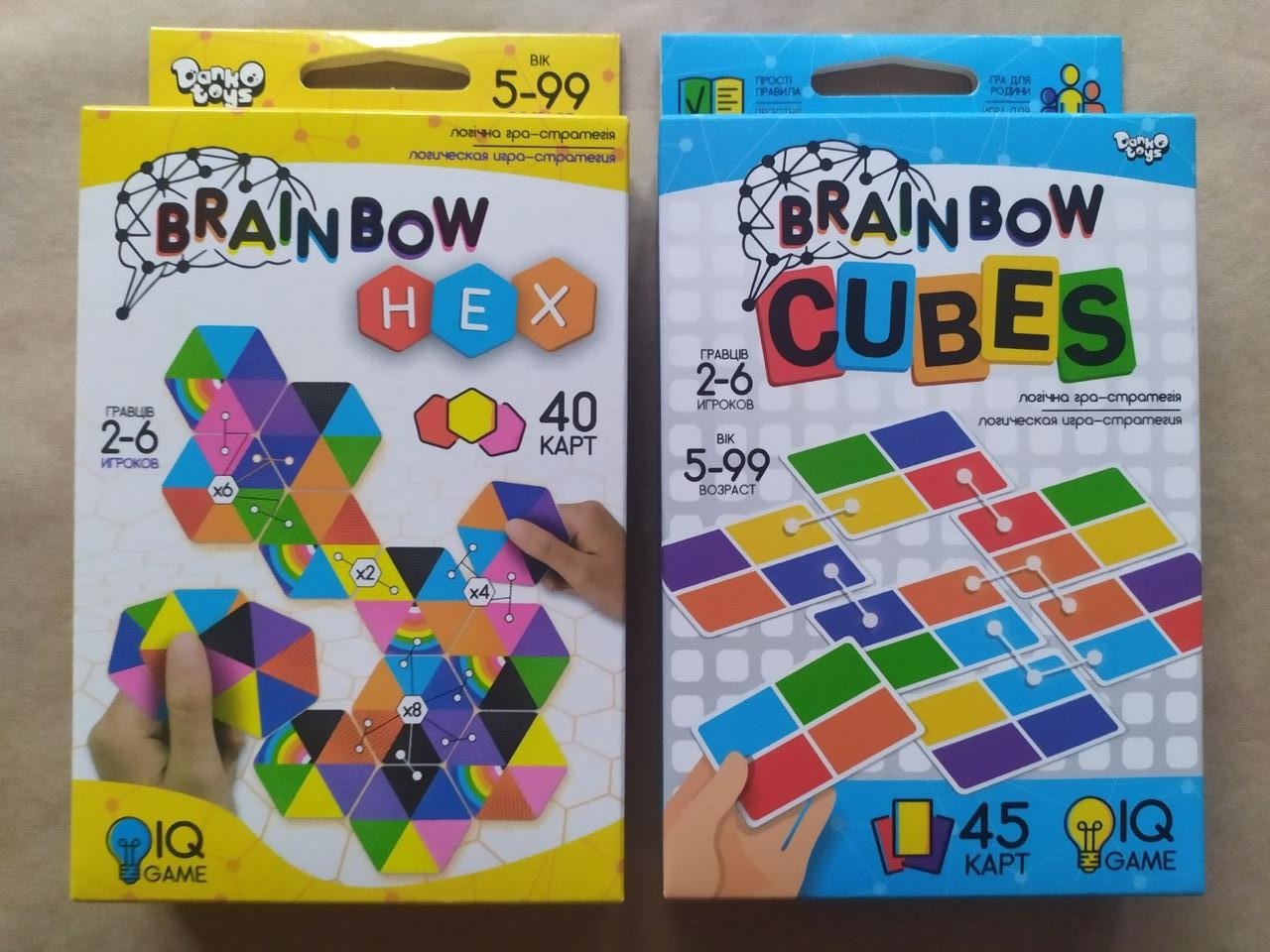 Комплект ігор Danko Toys Brainbow Hex і Brainbow Cubes