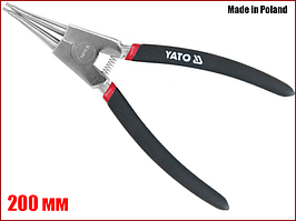 Щипці для зняття стопорних кілець на розтискання прямий 200 мм Yato YT-2144