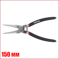 Щипці для зняття стопорних кілець на стиск прямий 150 мм Yato YT-2142