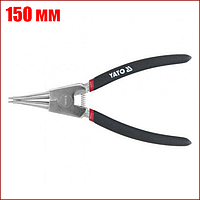 Щипці для зняття стопорних кілець на розтискання прямий 150 мм Yato YT-2140