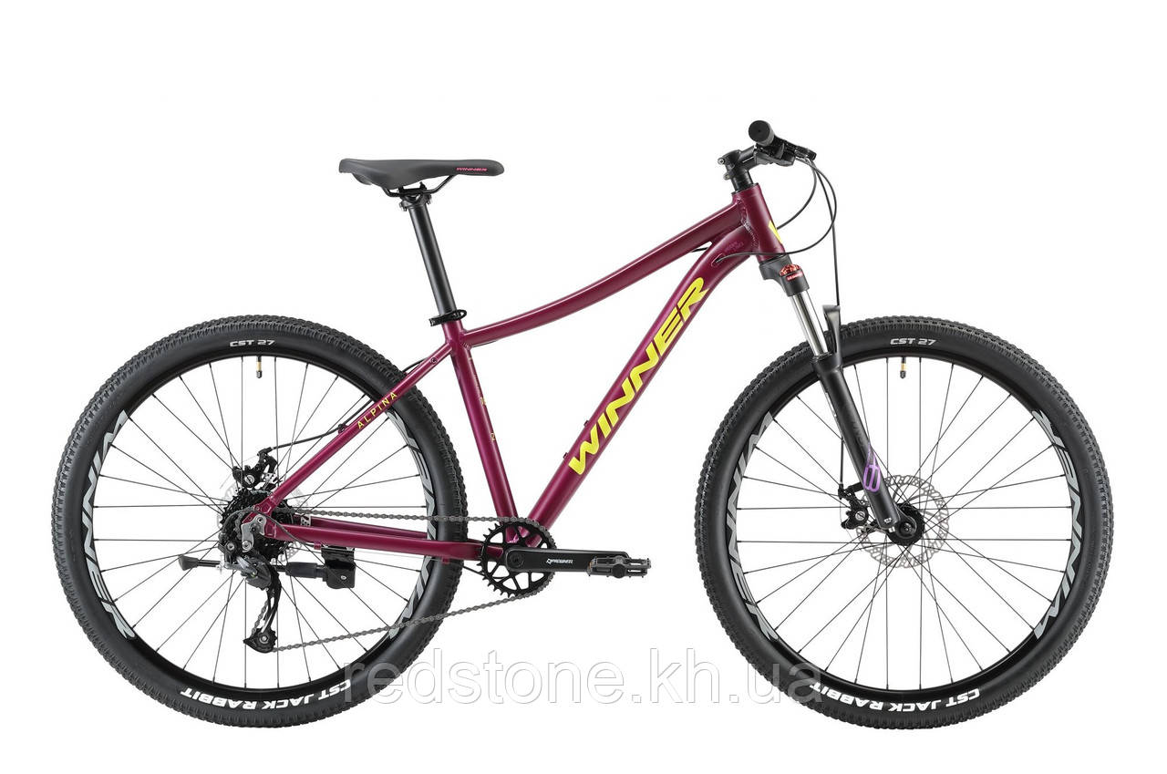 Велосипед жіночий Winner ALPINA (1x8) фіолетовий 2022 колеса 27,5" розмір 16,5