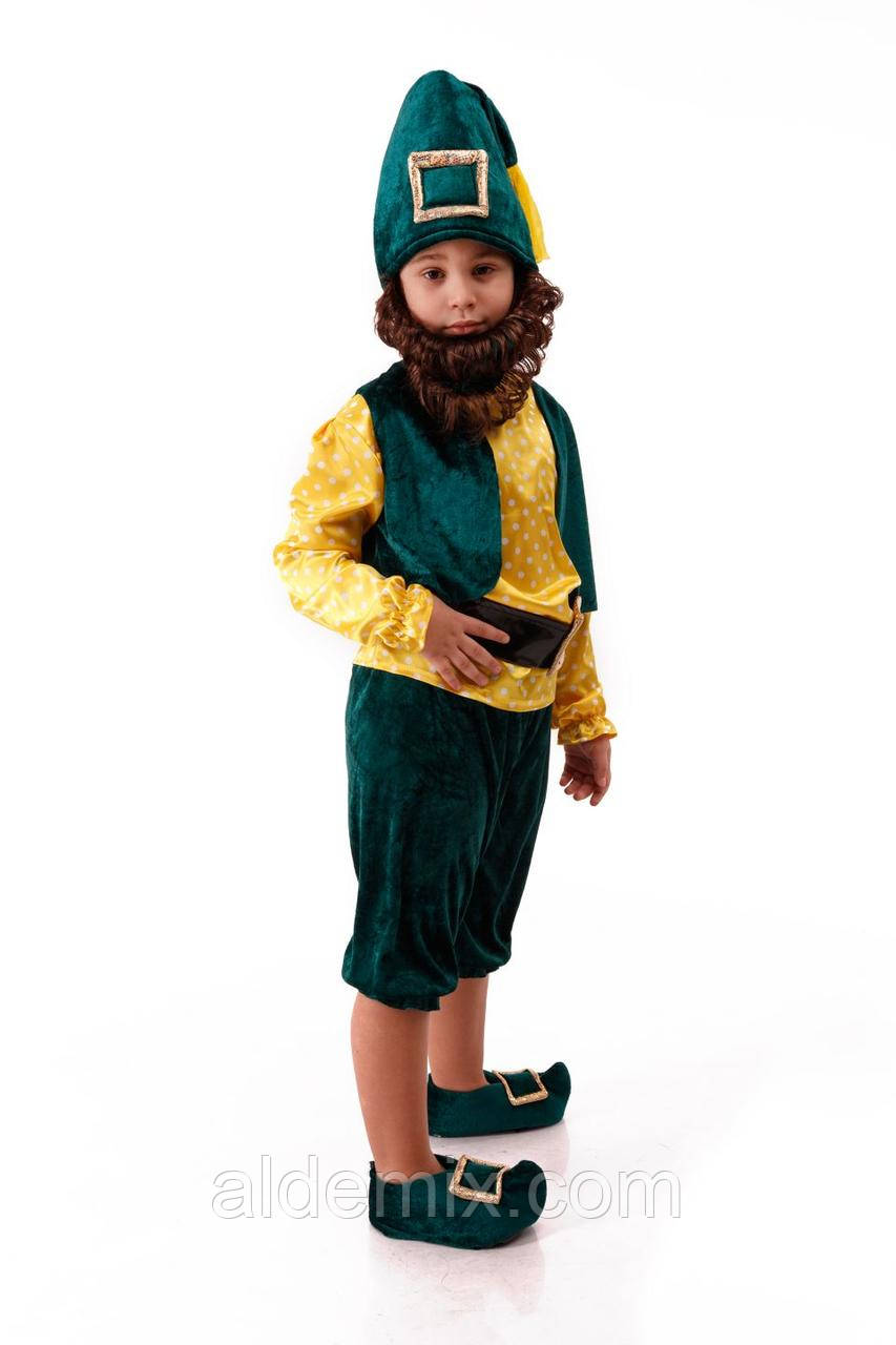 "Гном зеленый" детский карнавальный костюм для мальчика - фото 4 - id-p56265676