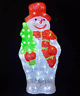 Декоративна світлодіодна фігура сніговик акриловий 60 см