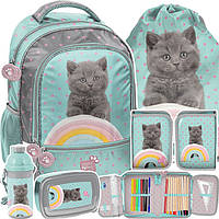 Шкільний рюкзак із кішкою PASO комплект 5 шт.