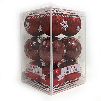 Прикрашання ялинок Подарунок "Christmas", д 12 см* 8 шт., 741929