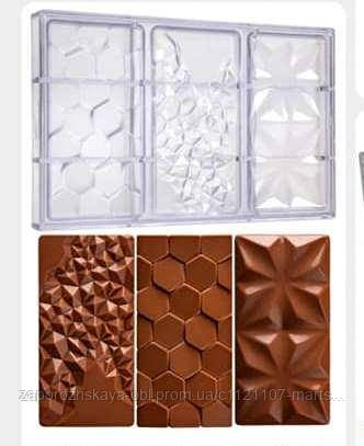 Плитка Асорті 1275 полікарбонатна форма для шоколаду, фото 1