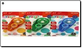 Коректор-стрічка "Ellott" 8м*5мм, mix корпусів 24шт/етик