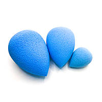 Спонж для макіяжу обличчя Kylie Powder Puff мейкап 3 шт Блакитний