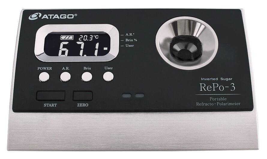Рефракто-поляриметр Atago RePo-3 кут повороту -5 до +5° 0-85% Brix, для інвертного цукру %