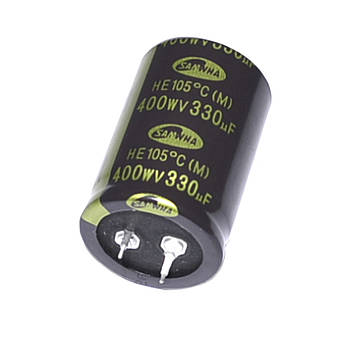 Конденс. електрол. snap-in 330мкФ 400В Samwha 105*С HE 30*45