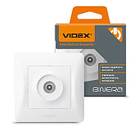 Розетка  Videx BINERA TV  біла (VF-BNSK1TVME-W) (20/120)