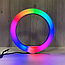 Світлодіодна кільцева лампа RGB MJ 300 Soft Ring Light 30 см / Лампа для селфи з тримачем телефону, фото 4