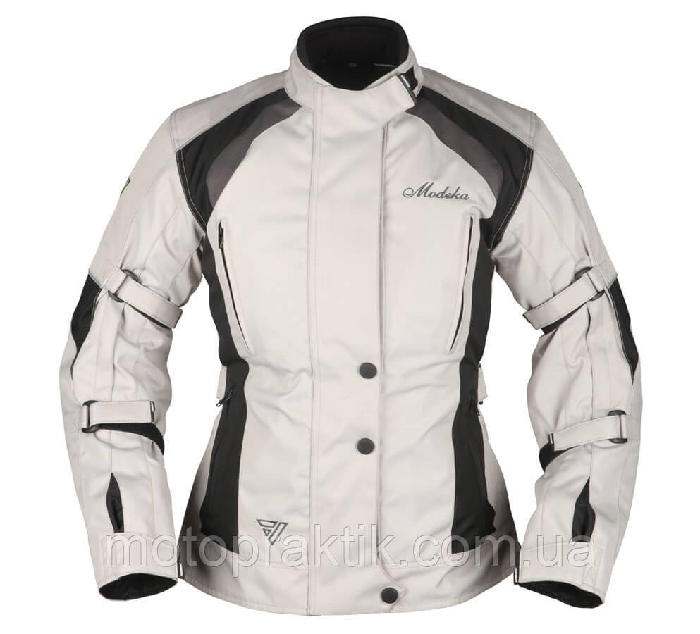 Modeka Janika Lady Jacket Light Gray/Black, EU32 Мотокуртка жіноча текстильна із захистом