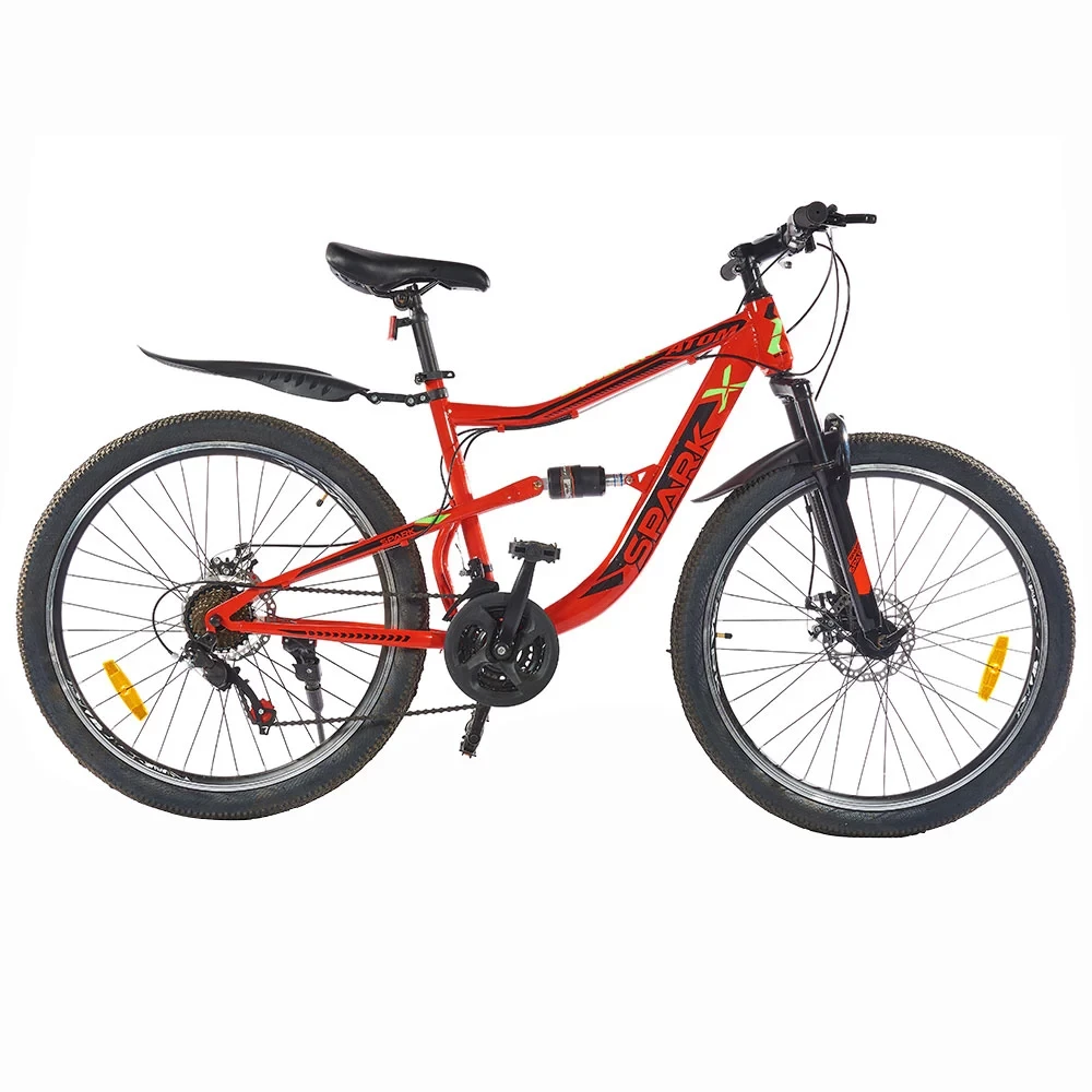 Велосипед SPARK ATOM 26-ST-18-AM2-D (Червоний із зеленим)