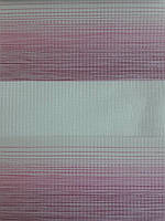 Рулонная штора день-ночь в кассете, закрытая система, ткань ДН, Турция, белый розовый, размер 400х1300