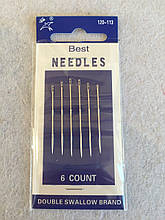 Голки ручні (голки для ручного шиття) NEEDLES № 120-113 (6шт)
