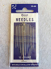 Голки ручні (голки для ручного шиття) NEEDLES № 120-065 (12шт)