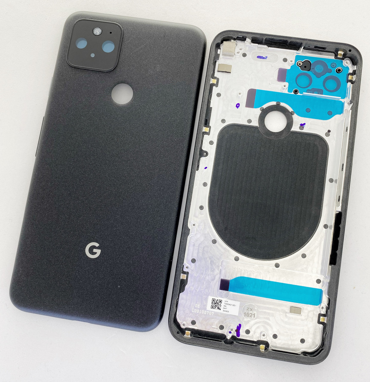 Задня кришка для Google Pixel 5, колір чорний, фото 1