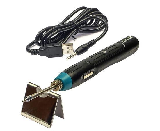 Паяльник WEP 947 USB портативний з підставкою (живлення від USB 5V, 9W, t 500 гр C), фото 1