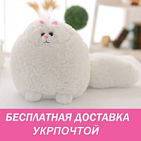 Мягкая игрушка подушка Кот белый