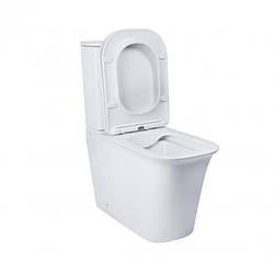 Унітаз підлоговий Rimless гір. випуск, нижній підвод, сидіння Slim Duroplast/Soft-close/