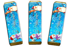 "Новий Рік" - Наліпка Батончик 11,5*7,5 см УКР