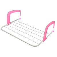 Cушилка для белья на батарею Fold Clothes Shelf TL00143-L 54х34 см Розовая, сушка для вещей (NS)