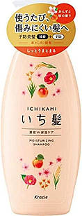 Kracie Ichikami Зволожуючий, відновлюючий шампунь з абрикосовою олією і натуральними екстрактами, 480 мл